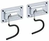 Meister Gerätehalter S-Form - 2 Stück, lose - Leichte Montage - Für gestielte Geräte / Wandhalter / Werkzeughalter / Gartengeräte-Halter / Besen-Halter / Stiel-Halter / 9952400