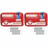 PETEX 43930012 Verbandtasche Inhalt nach DIN 13164, rot (Packung mit 2)