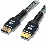 Angusplay DisplayPort 2.0 Kabel 5m – DP zu DP 2.0 Kabel 16K@60Hz (15360x8640) 10K@60Hz 8K@60Hz 4K@144Hz/165Hz 80Gbps, Kompatibel FreeSync und G-Sync, für Gaming Monitor PC Grafikkarte
