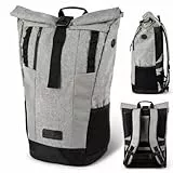invilus® - Rucksack Damen & Herren - Rolltop Backpack mit Laptopfach Uni, Arbeit & Fahrrad - Seitlicher Schnellzugang - Reiserucksack - Nachhaltig - Wasserabweisend