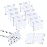 HONMOK 70 Stück Etikettenhalter Preisschildhalter Transparent Klare Etikettenhalter Etikettenträger zur Klassifizierung aus Kunststoff für Supermärkte Einzelhandelsgeschäfte 6x4.4cm