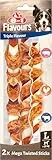 8in1 Triple Flavour Mega Twisted Sticks - große Kaustangen mit Hähnchenfilet, Schweine und Rinderhaut, 140g Beutel (2 Stück) (Packung mit 2)