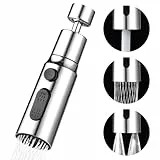 OSDUE Wasserhahn Luftsprudler, 3 Modi Küche Bad Wasserhahn Bubbler Filter mit 2 (M22 und F24) Adaptern, 360 Grad Schwenkbarer Multifunktionaler Wassersparender für Küche/Bad Hahn (Silber)