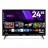 MEDION 59,8 cm (24 Zoll) HD Fernseher (Smart-TV, HDR, VIDAA Store, Prime Video, Disney+, DAZN, Paramount+, HbbTV, PVR, Bluetooth, MD 824101)