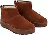 Tommy Hilfiger Damen COOL Suede Snowboot FW0FW07662 Niedrige Stiefel, Braun (Natural Cognac), 39 EU