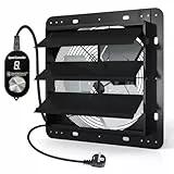 Aygrochy 300mm regelbar abluftventilator, Drehstrom EC motor Industrie Wandventilator 1650m³/h, Belüftung und Kühlung für Gewächshäuser, Garagen Loft und Küche.