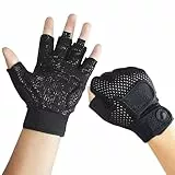 Nesirooh Fitness Handschuhe Herren Damen, Trainingshandschuhe für Gym, Krafttraining, Gewichtheben, Rudern, Radfahren (Schwarz Schwarz, M)