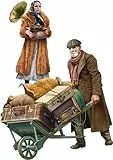 MiniArt 38089 1:35 Figuren Reisende Händler mit Gepäck (2) - originalgetreue Nachbildung, Modellbau, Plastik Bausatz, Basteln, Hobby, Kleben, Modellbausatz, Zusammenbauen, unlackiert
