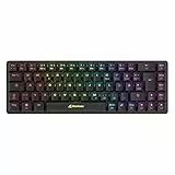 Sharkoon PureWriter W65 Schwarz, RGB, 2,4 GHz-Drahtlos-Funkverbindung, Kailh Braun