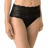 CALIDA Sensual Secrets Slip Damen, High-Waist, breiter, transparenter Spitzenbund