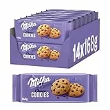 Milka Choco Cookies – Schokoladenkekse mit zarter Alpenmilch-Schokolade und cremiger Milchcrème – 14 x 168g