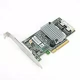 ASHATA RAID Controller-Karte, 8-Port-RAID-Controller mit 6 Gbit/s und 512 M RAID-Hauptsteuerung,8X interne SATA + SAS-Ports Stabiler RAID-Controller