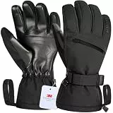 Unigear Skihandschuhe Herren Damen, Wasserdicht rutschfest Winter Sport Handschuhe für Skifahren Snowboard Eislaufen Wandern