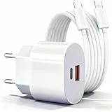25W USB C Ladegerät,2Port USBC Netzteil Adapter mit 1,8M ladekabel für iPhone 16/16 Pro/16 Pro Max/16 Plus/15 14 13 12 11 Pro Max X XS,Samsung S25 S24 S23 Ultra,Schnellladegerät Handys Stecker