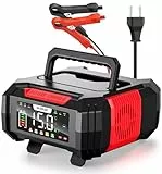 NEXPEAK NC315 15A Autobatterie Ladegerät, 12V 24V LiFePO4 Blei-Säure Tragbares Autobatterieladegerät 9-stufiges Intelligentes Batterieladegerät für Auto, LKW, Motorrad, Rasenmäher, Boot, Marine