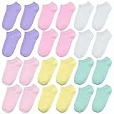 ZERULETS 24 Paar Kinder Sneaker Socken Mädchen Kindersocken Laufsocken Sportscoken für 1-13 Jahre(7-10 Jahre)