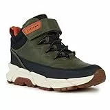 Geox J FLEXYPER Plus Boy Ankle Boot, Military/ORANGE, 36 EU