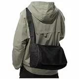 VENATIN Umhängetaschen Herren aus Canvas,Vintage Canvas Messenger Bag,Laptoptasche 15.6 Zoll für Arbeit Arbeitstasche,Schwarz