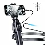 Endoskopkamera mit Licth, AOPICK 360° 1080P HD Drehbar Inspektionskamera IP67 Wasserdichtes Endoskop Kamera Rohrkamera Kanal mit 8LEDs (1M)