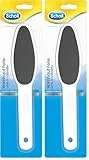 Scholl Hornhaut-Feile, Zweifachwirkung - Grobe und feine Seite für weiche, geschmeidige Füße - effektive Hornhautentfernung (1 Stück) (Packung mit 2)