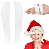 CLISPEED 4 StüCk WeißE Weihnachtsmann-Augenbrauen Selbstklebend Kreative KostüMrequisiten FüR Fasching Party Cosplay Passend FüR Erwachsene Und Kinder Lustige Weihnachtsmann ZubehöR