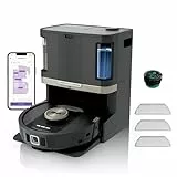 Shark PowerDetect 2-in-1 Saugroboter & Wischroboter, NeverTouch Pro 60-Tage-Selbstentleerung, selbständiges Nachfüllen & Reinigen, 3D-/ LiDAR-Navigation, NeverStuck, App-Steuerung, Schwarz RV2800ZEEU