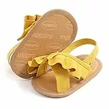 RVROVIC Baby Jungen Mädchen Sandalen Premium Weiche Anti-Rutsch Gummisohle Säugling Sommer Outdoor Schuhe Kleinkind Erste Walker,6-Gelb, 6-12 Monate