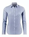 Vincenzo Boretti Bluse, modern-fit/leicht tailliert, Hemdkragen, gestreift - bügelleicht dunkelblau/weiß 38