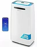 Pro Breeze® 20L/Tag smarter luftentfeuchter elektrisch mit digitalem Feuchtigkeitsanzeiger Schlafmodus Dauerbetrieb Wäschetrocknung und 24h-Timer – Ideal gegen Feuchtigkeit und Kondensation