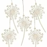 Logbuch-Verlag 5 Pusteblumen Osteranhänger Holz Deko Anhänger mit Herzen 15 x 7,5 cm Geschenkanhänger Verpackung Geschenke