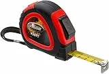 ViGOR Maßband, 5 Meter, mit Handschlaufe und Gürtelclip, magnetischer Anschlag, Handregulierter Bandeinzug und -Sperre