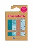 Décopatch DP042C - Packung Mix Patch, mit 4 Blatt Décopatch-Papier 30x40 cm, Blautöne, gemischte Sortierung, geeignet ab 5 Jahren, 1 Pack