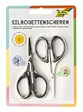 folia 779 - Silhouettenscheren, 2er Set, ca. 10,5 cm lang, zum filigranen Schneiden von Papier, Karton, usw.
