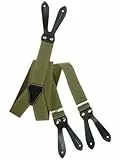 Olata Y Hosenträger zum Knöpfen | Unisex Hosenträger – 3,5 cm. Olivgrün