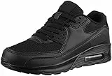 Elara Damen Herren Sneaker Unisex Sport Laufschuhe Turnschuhe Chunkyrayan H001-Z001 Black-40P