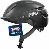 ABUS Fahrradhelm Purl-Y ACE mit LED-Licht – geeignet Fahrten auf E-Bike und S-Pedelec – Trendiger NTA-Schutzhelm für Erwachsene und Jugendliche – Dunkelgrau, Größe M