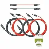 SOLARTRONICS Solarkabel Doppelpack 4x 10 Meter 6mm² H1Z2Z2-K Schwarz & Rot Solarstecker beidseitig - Verlängerungskabel 6qmm - Made in Germany - inkl. 0% MwSt. gem. § 12 Abs. 3 UStG (4x 10m)