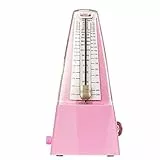 SOLO Mechanisches Metronom mit Akzentglocke, Präziser Takt und Kräftiger Klang, geeignet für Klavier, Gitarre, Schlagzeug, Saxophon, Trompete, Cello, etc（Rosa）