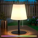 uuffoo RWWR Solar Outdoor Lampe Kabellos LED Tischlampe Dimmbar Solarlampen Campinglampe für Balkon Garten Hof