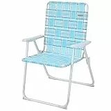 #WEJOY Faltbarer gewebter Rasen-Strandstuhl, hohe Rückenlehne, tragbare Stühle für Erwachsene mit hartem Arm, Tragegurt für Outdoor, Camping, Grillen, Sand, Picknick, Garten, Konzert, Festival