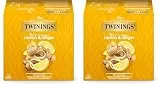 Twinings Kräutertee mit Zitrone & Ingwer WARMING LEMON GINGER - erfrischender Tee im Beutel mit spritziger Zitrone & würzigem Ingwer, natürlich & belebend (50 Teebeutel, 75g) (Packung mit 2)
