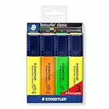 STAEDTLER 364-S WP4P Textsurfer classic Textmarker Aktions-Etui 3 und 1 Gratis 4 Stück im Weichplastiketui