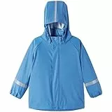 Reima - Lampi Regenjacke für Kinder Wasserdicht - Jacke für Jungen und Mädchen, Reißverschluss vorne, Abnehmbare Kapuze, Reflektierende Details, Maschinenwaschbar - Cool blue, 98