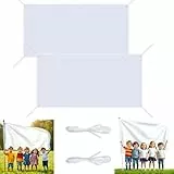 Banner Selbst Gestalten, Abi Plakat Stoff, Plakat, 2 Stück 200x100cm Weiße Banner, Personalisiert Für Geburtstag, Hochzeit, DIY Projekte, Outdoor Partyfeiern
