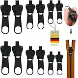 Reisverschluss-reparaturset,12Pcs Reißverschluss-zipper Schieber Ersatz,Abnehmbare Reißverschluss Zipper Pull Fixer Reißverschluss Reparatur Set für Universal Reißverschluss,Kleidung,Bettzug, Gepäck