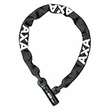 AXA Linq City 100 Kettenschloss, Länge 100 cm, Sicherheitsstufe 9, Stahlglieder 7 mm, Schwarze Schutzhülle, Schwarz