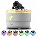 Aroma Diffuser, Air Luftbefeuchter mit 7 Farbe LED Leuchten, 2 Nebelmodi, 3 Timing Automatische Abschaltfunktion, Raumduft Duftöl Diffuser für Schlafzimmer Büro Spa (Weiß)