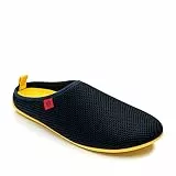 Andrés Machado - Hausschuhe für Herren – Frühling Sommer – DYNAMIC – Unisex Pantoffeln - atmungsaktive Netzstruktur – rutschfeste Gummisohle herausnehmbares Fußbett - Navy Gelb EU 45