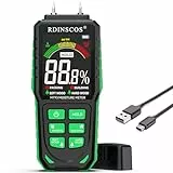 RDINSCOS Feuchtigkeitsmessgerät Pin-Typ Feuchtigkeitsmesser für Holz, Baustoffe mit LCD-Display und hörbarem Alarm - Präzise Messung für Bau, Brennholz & DIY-Projekte