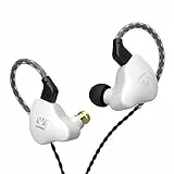 Yinyoo KBEAR KS1 HiFi In-Ear Ohrhörer mit Kabel, 1DD Tiefer Bass Geräuschisolierung Sport Earphone Headset für Laptop Android Phone Computer MP3 Players usw (kein Mikrofon, Weiß KS1)…
